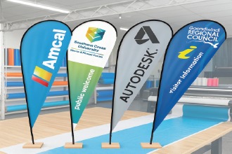 teardrop flag printing service in dubai